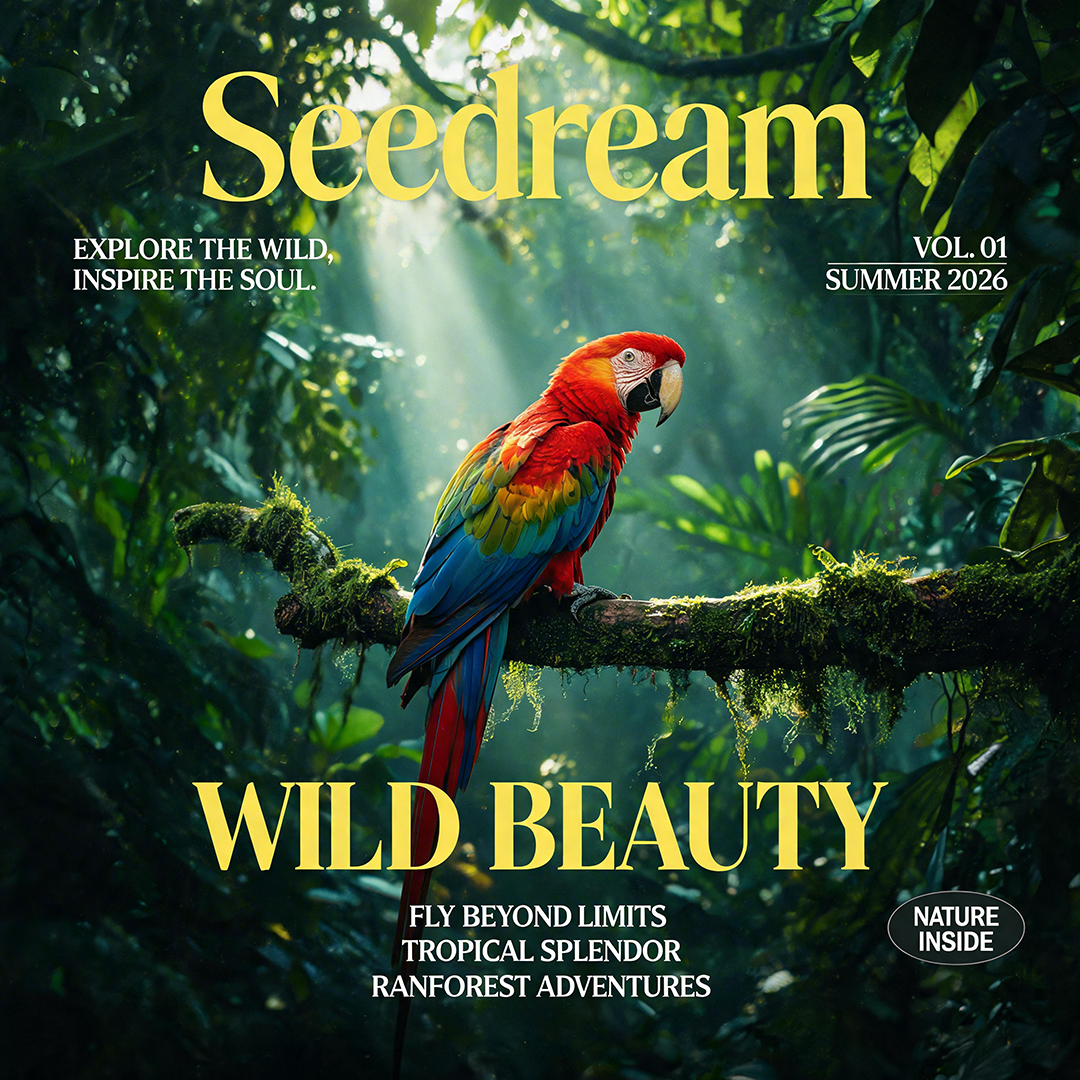 Magazine cover recomposed from separate background, person, text, and foreground decoration layers for checking the reconstructed result