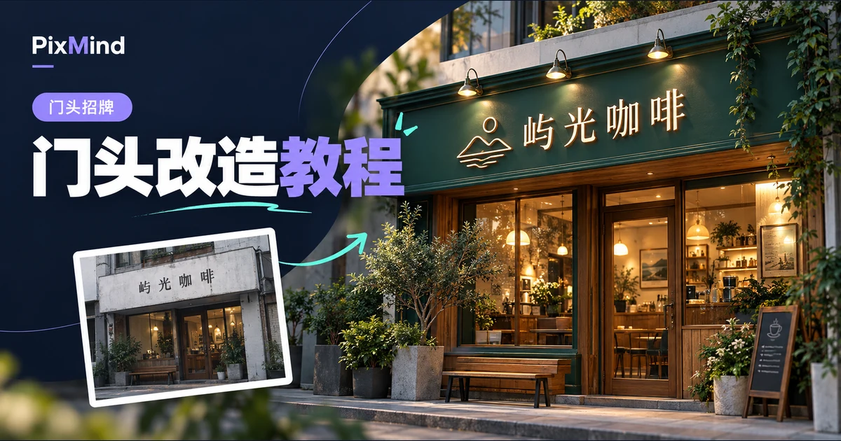 用店铺照片生成门头效果图:AI 招牌改造完整教程