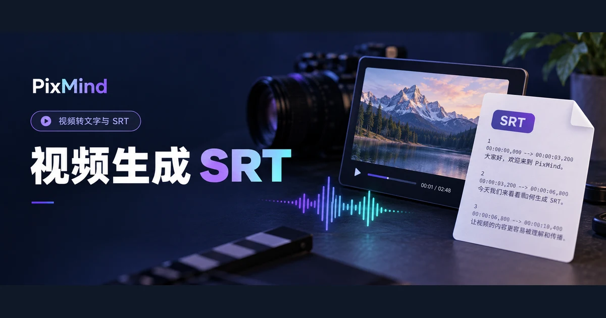 视频怎么生成 SRT 字幕并导入剪辑工具
