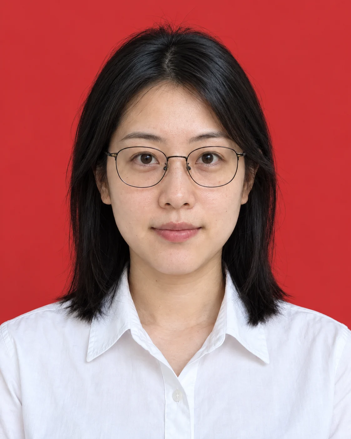 红底证件照(AI 生成示例)