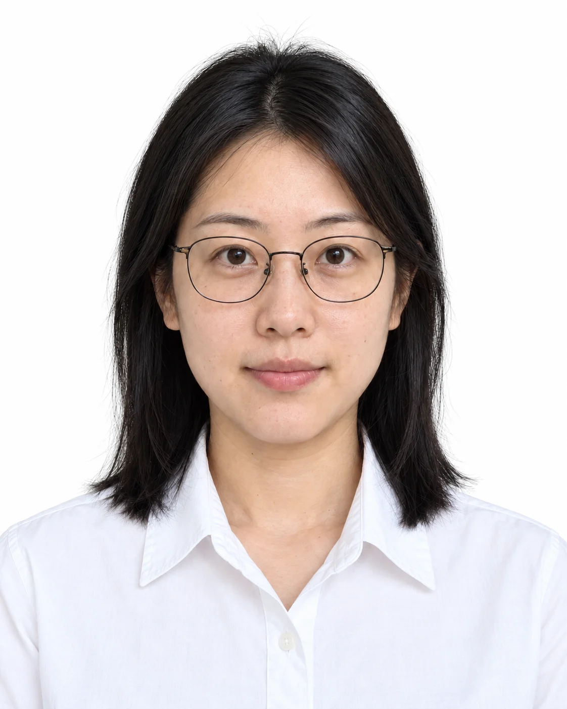 白底证件照(AI 生成示例)