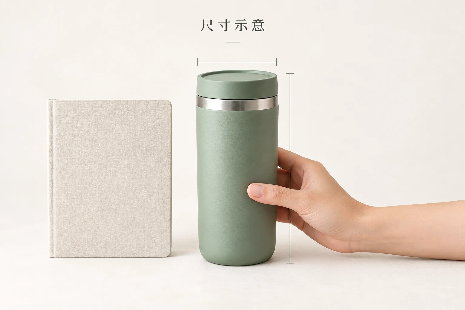 第 8 屏:尺寸图(AI 生成示例)