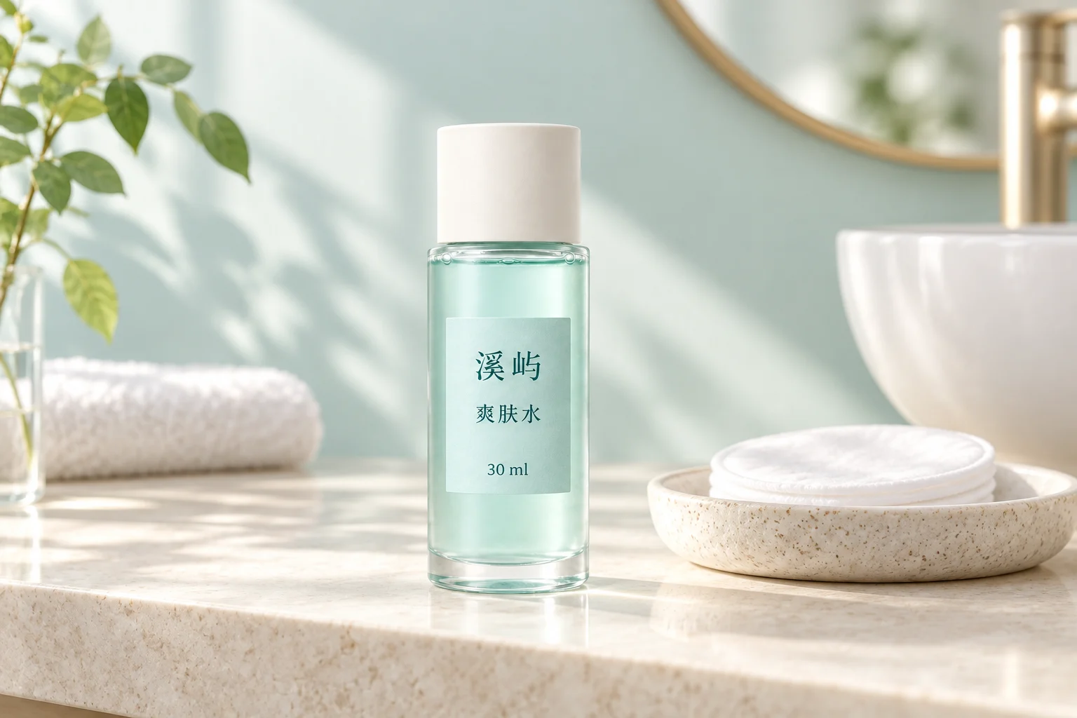第 5 屏:护肤流程(虚构示范案例,AI 生成)
