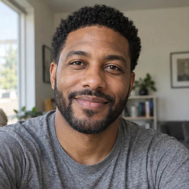 Man portrait examples: Original selfie