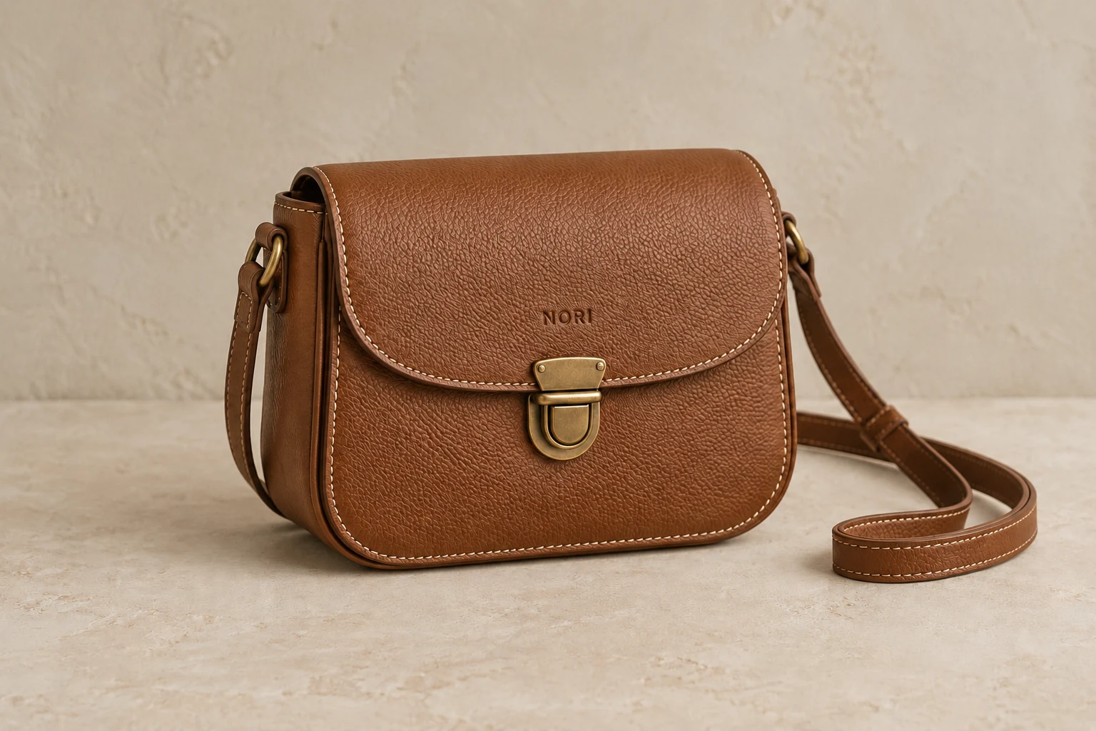 Enhanced illustration: Leather goods: grain, stitching and hardware