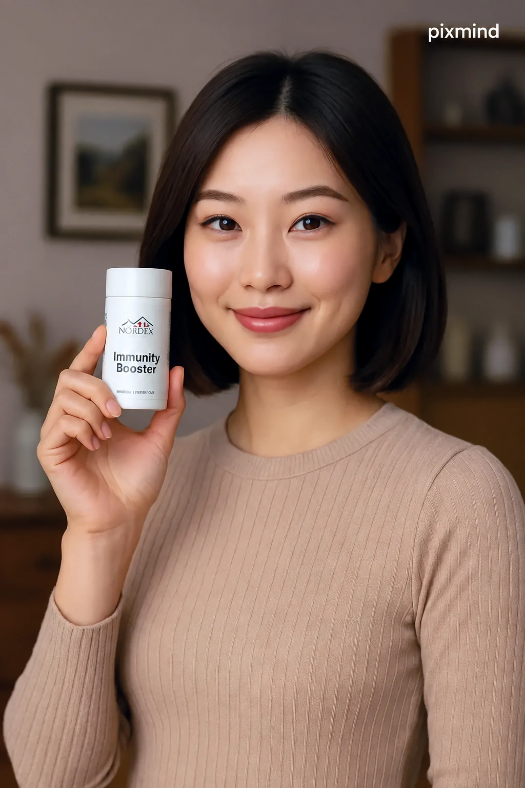 Vitamins & Supplements - Young lady
