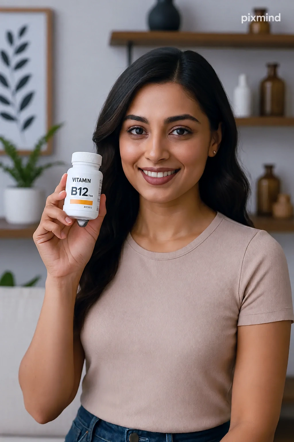 Vitamins & Supplements - Young lady