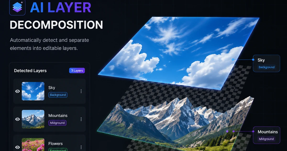Convert JPG/PNG to Editable PSD with AI Layers