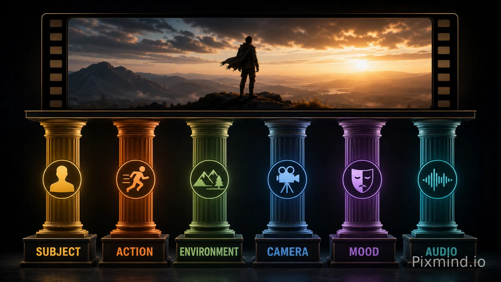 Veo video prompt generator editorial visual 2